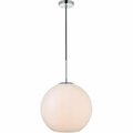 Cling Baxter 1 Light Pendant Ceiling Light with Frosted White Glass Chrome CL2955343